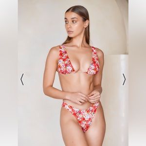 Monday Swimwear Set, Petit Fleur Palm Springs Top + Byron Bottom - L